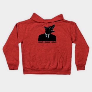 a man is a wolf to another man Kids Hoodie